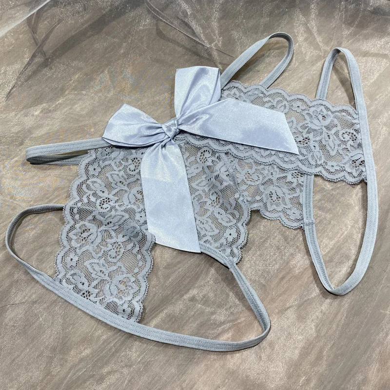Сексуальные трусики для девушек с бантом женское кружевное нижнее белье низкой