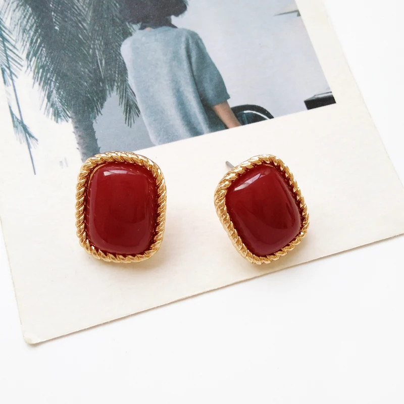 Комплект Tide of качество джокер смолы серьги-гвоздики геометрической формы