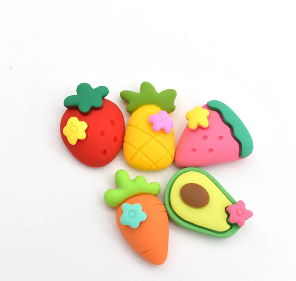

kawaii fruit Avocados Strawberries Flatback Resin Art Decoration Charm DIY Scrapbooking Embellishment Accessories