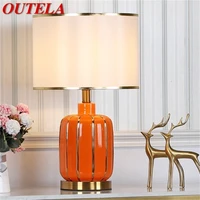 outela ceramic table lamps desk luxury modern led lighting for home bedroom