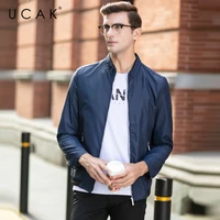 ucak brand streetwear jacket men colthing solid color zipper casual jackets new fashion polyester chaquetas hombre clothes u8156