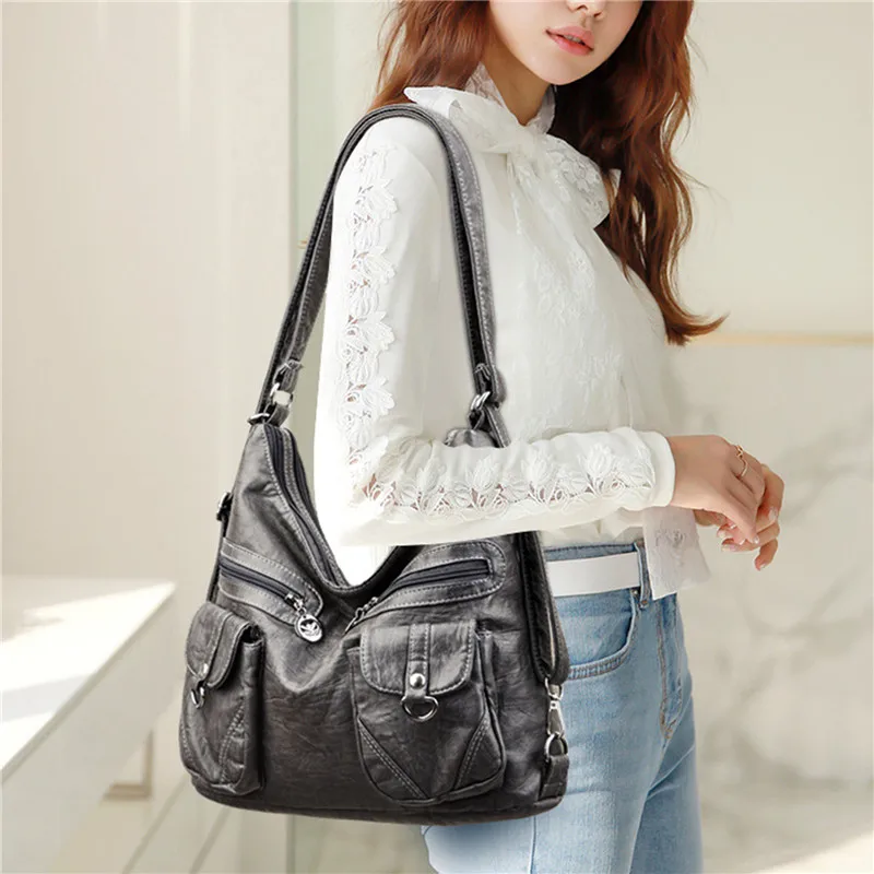

Fashion Women Bag Vintage PU Leather Shoulder Bags For Women Female Handbag Crossbody Bags Lady Tote Purse