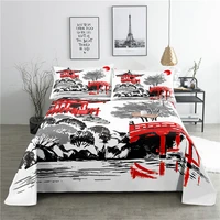 japan 0 91 21 51 82 0m digital printing polyester bed flat sheet with pillowcase print bedding set