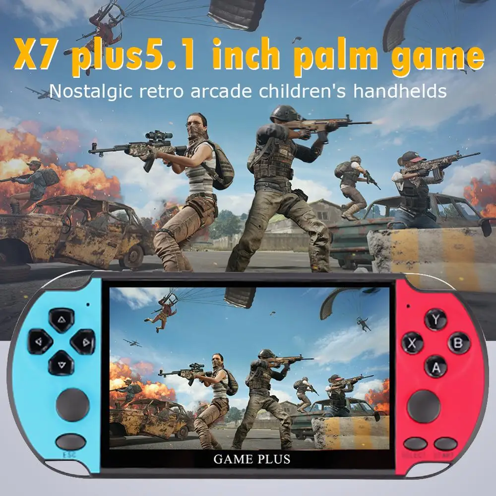 

For Handheld Game Console 5.1inch Display 128bit Nostalgic 8G Double-rocker Classic Game Retro Mini Handheld MP5 Video Game