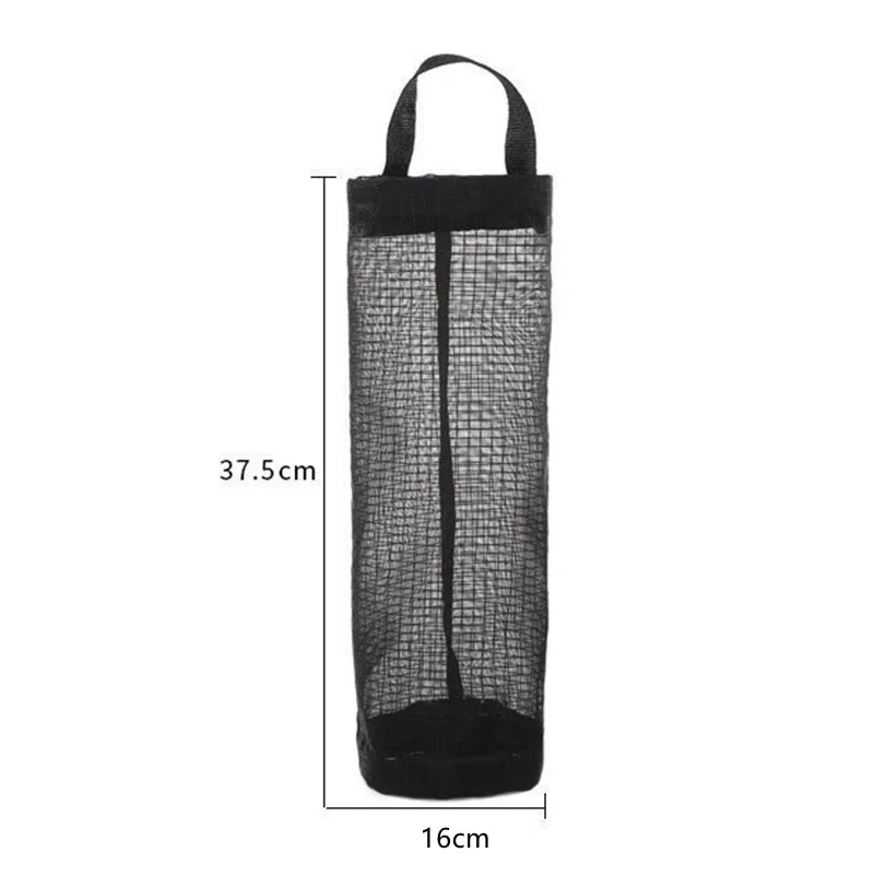 

Home Kitchen Mesh Garbage Bag Holder Storage Bag Round Foldable Sundries Wall Hanging Sorting Plastic Bag for Household