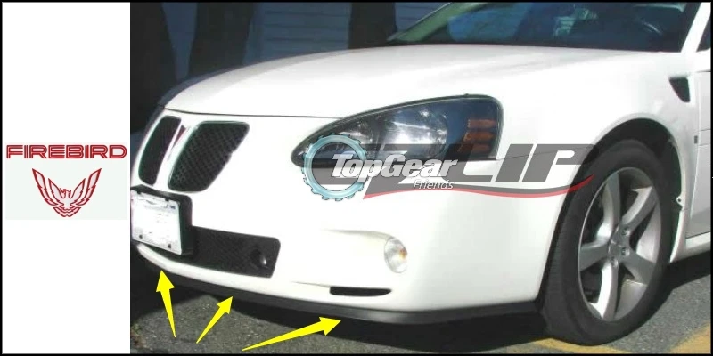 Front Spoiler Skirt with Bumper Lip Deflector Lips for Pontiac Grand Prix - TopGear Friends Car View Tuning Body Kit Strip image 2