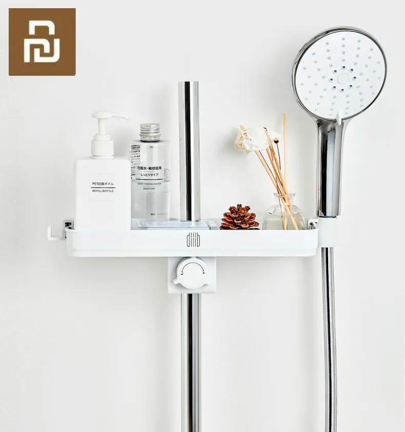 Youpin Dabai Portable Bathroom Showers Storage Rack Towel Hanging Shelf DIY Organization with Hook | Электроника