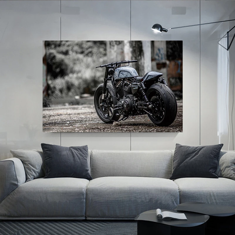 Крутая Модифицированная Картина на холсте с изображением тяжелого велосипеда