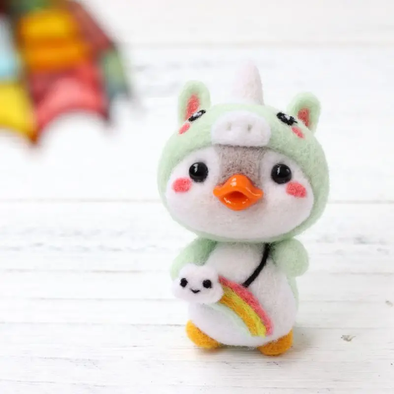 Penguin Dog Wool Felt Craft DIY Unfinished Poked Set Handcraft Kit for Needle Material Bag Pack Handmade | Дом и сад