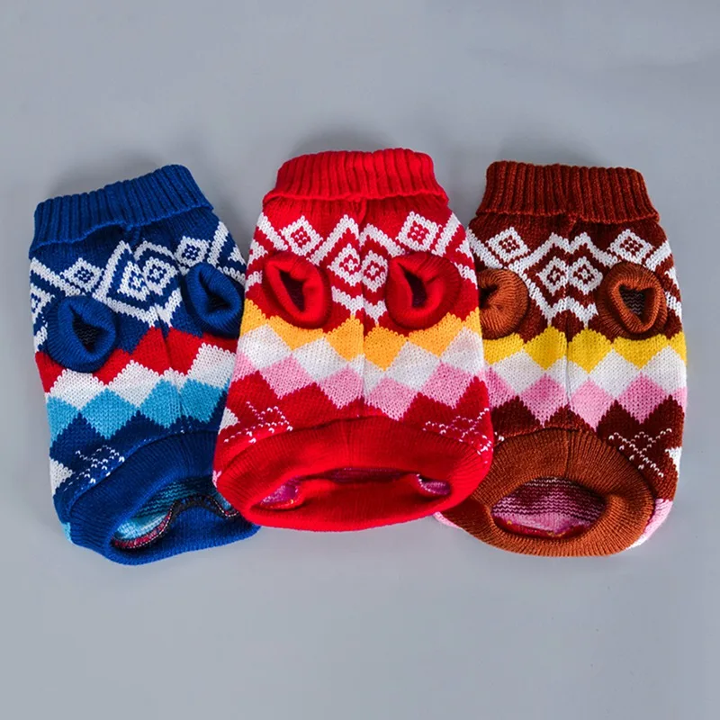 Свитер для собаки зимняя одежда собак Рождественский свитер со снеговиком и