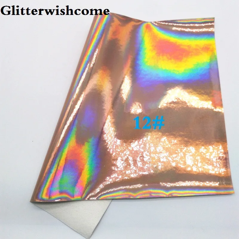 11 Glitterwishcome 21X29 см A4 размер винил для бантов Cuero Sintetico гладкая Переливающаяся кожа Fabirc винил для бантов, GM017A - Цвет: 11