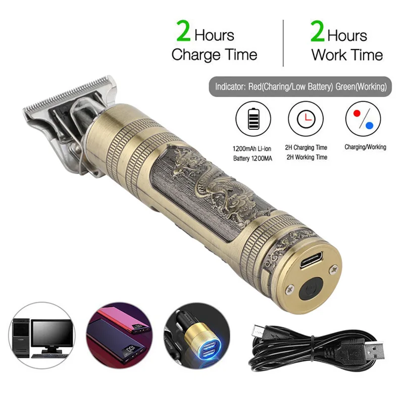 USB машинка для стрижки волос триммер мужчин борода электрическая бритва короткая