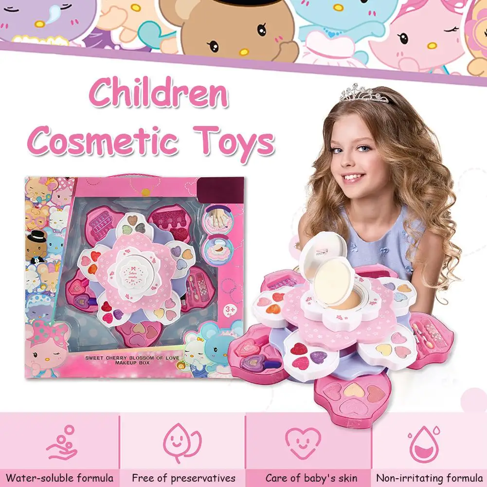 Детская косметика набор для макияжа нетоксичный детский игровой домик игрушки