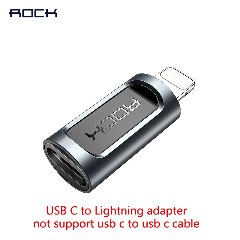 Rock For usb c to Lightning adapter charger for iPhone xs max xr 8 7 6s plus 5s 11 ipad pro fast charging converter micro type c