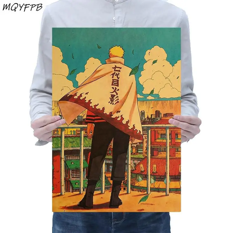 

Japanese Anime Kraft Paper Poster Home Room Bedroom Wall Decorative Painting Core 50.5x35cm