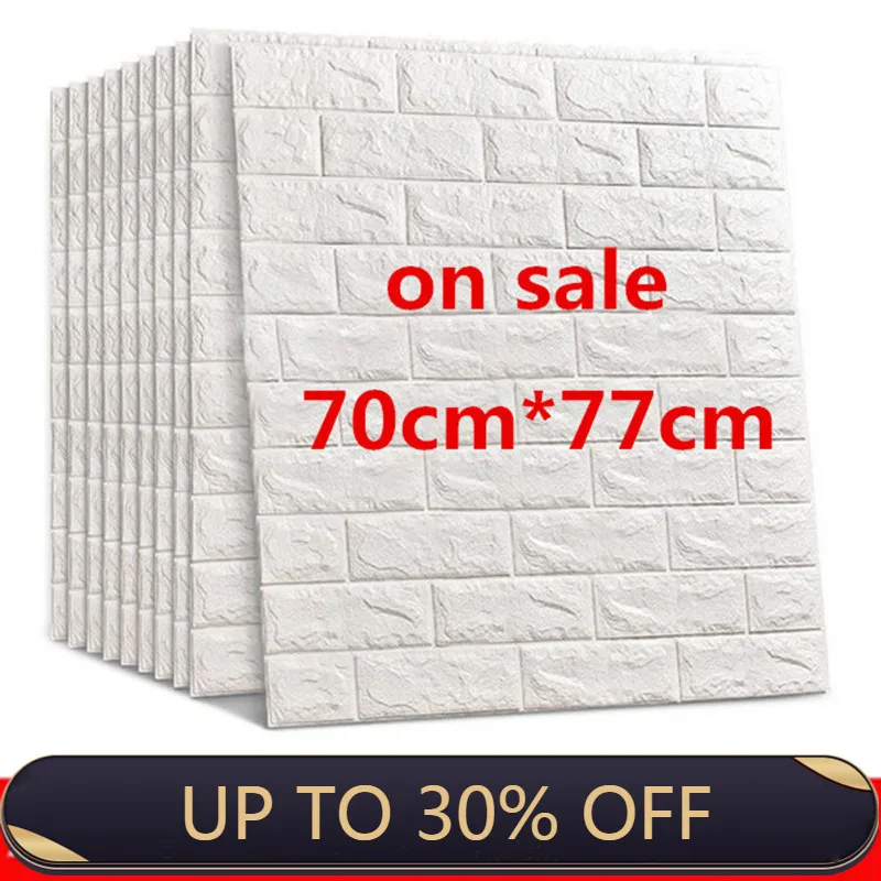 1 шт. настенные водонепроницаемые 3d-наклейки кирпич 70 х77 см | Дом и сад