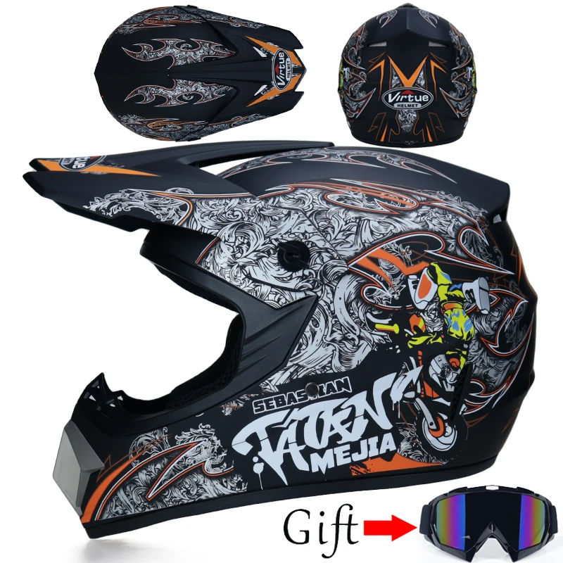 Шлем мотоциклетный внедорожный для мальчиков и девочек шлем квадроциклов