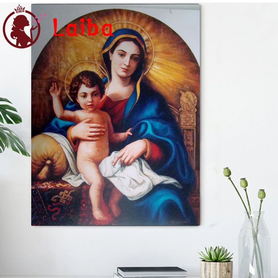 

5d diy Diamond Painting Virgin and Child Cross Stitch full round square Diamond Embroidery Picture Of Rhinestones Home Decor