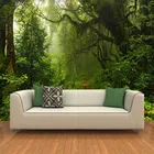 Пользовательские 3D обои зеленые девственные леса пейзаж росписи гостиной ТВ домашний Декор стикер 3D самоклеющиеся съемные обои
