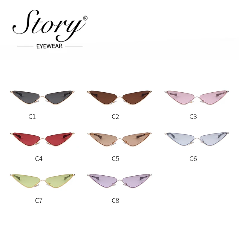 Женские солнцезащитные очки в металлической оправе cat eye розовые классические