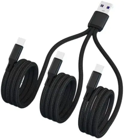 

3 in 1 USB C Charging Cable 120cm Length Type C Data Transfer Cables for Huawei Samsung VIVO OPPO Xiaomi