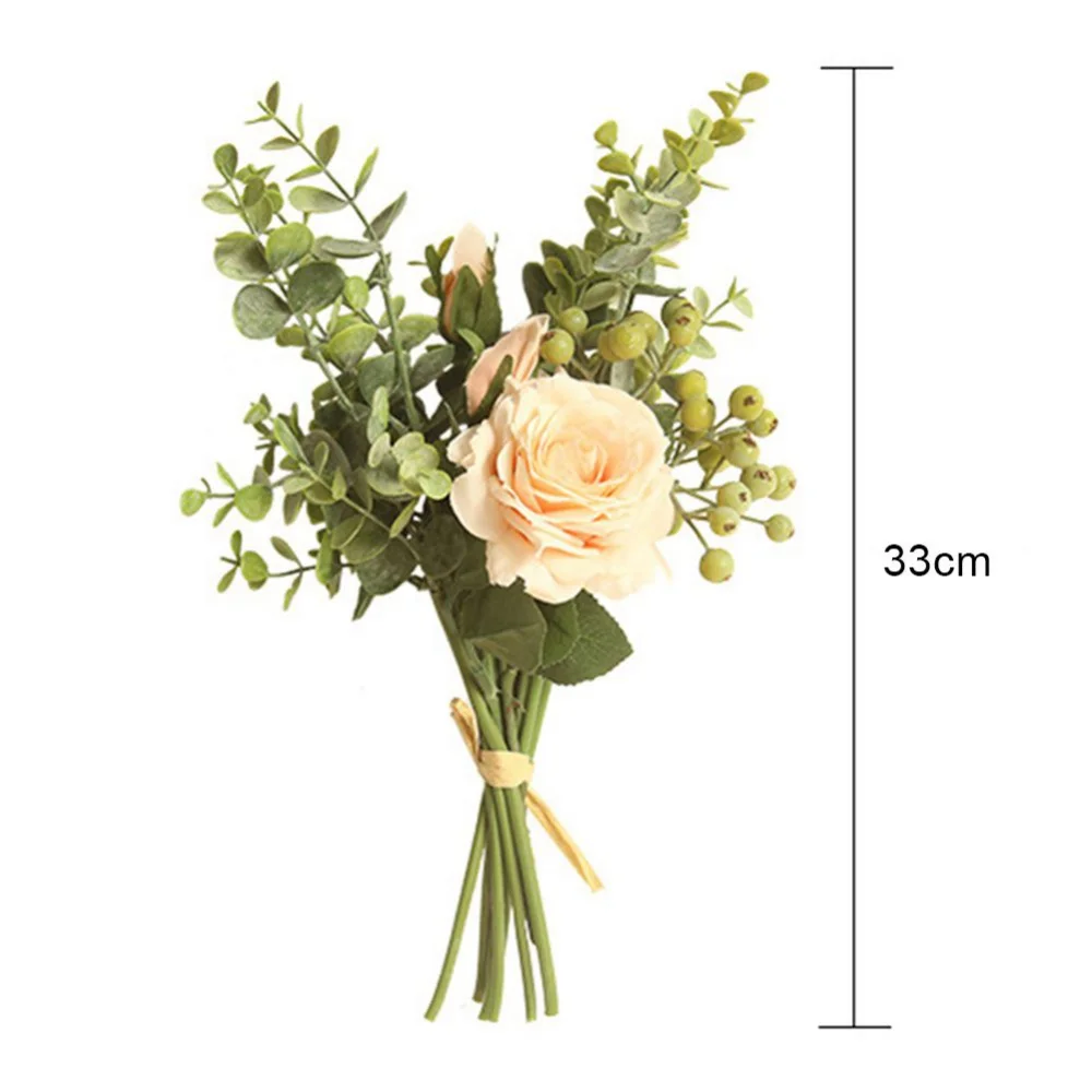 

Simulation Rose Flower Bouquet Holding Flowers Home Garden Party Decorations Light Wedding Holding Flower