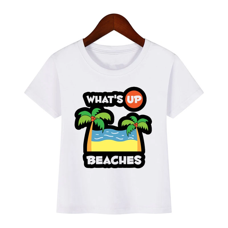 Футболка детская с коротким рукавом смешные пляжные топы для мальчиков и девочек