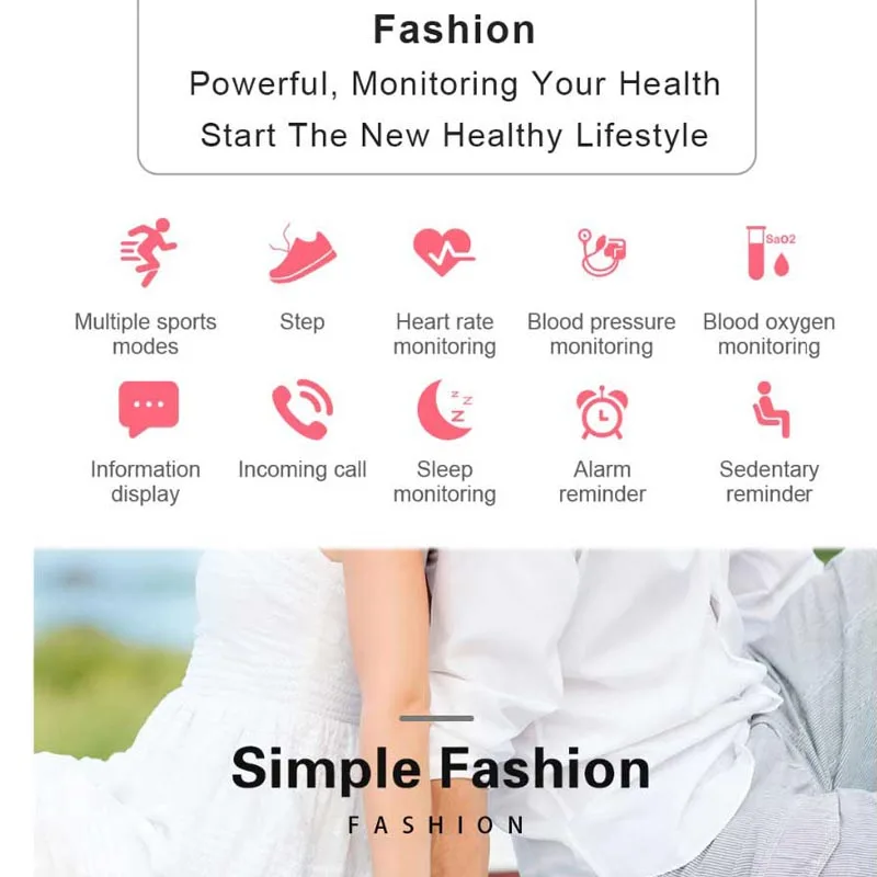 T1 смарт-браслет цветной экран Смарт-браслет для мужчин и женщин фитнес-трекер