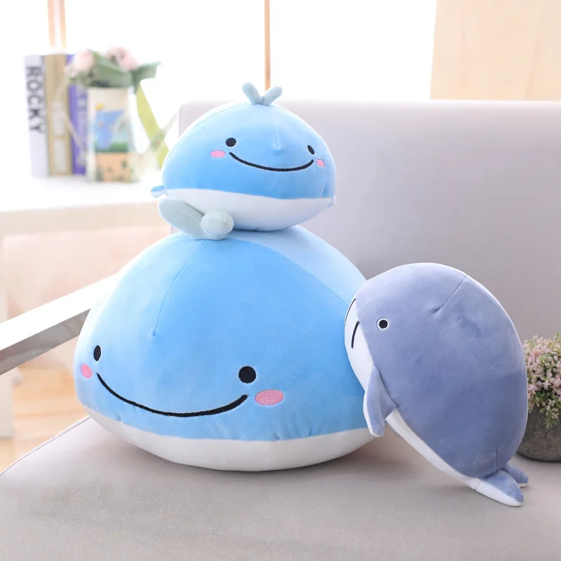 Kawaii Кит Акула дельфин милая плюшевая кукла игрушка мягкое чучело подушка для