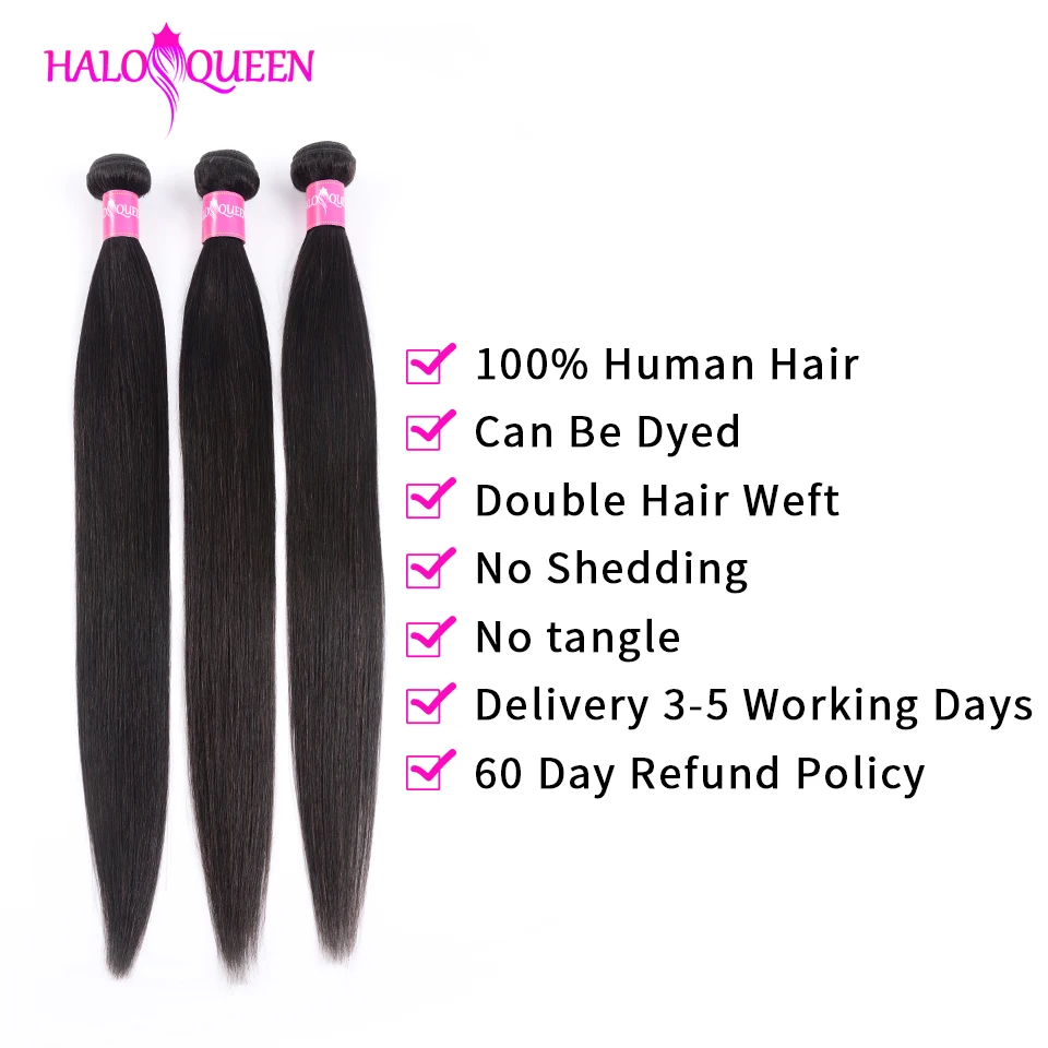 HALOQUEEN Cabelo Humano человеческие волосы перуанские волосы для наращивания пряди Волосы remy пряди прямо 40 дюймов Инструменты для завивки волос