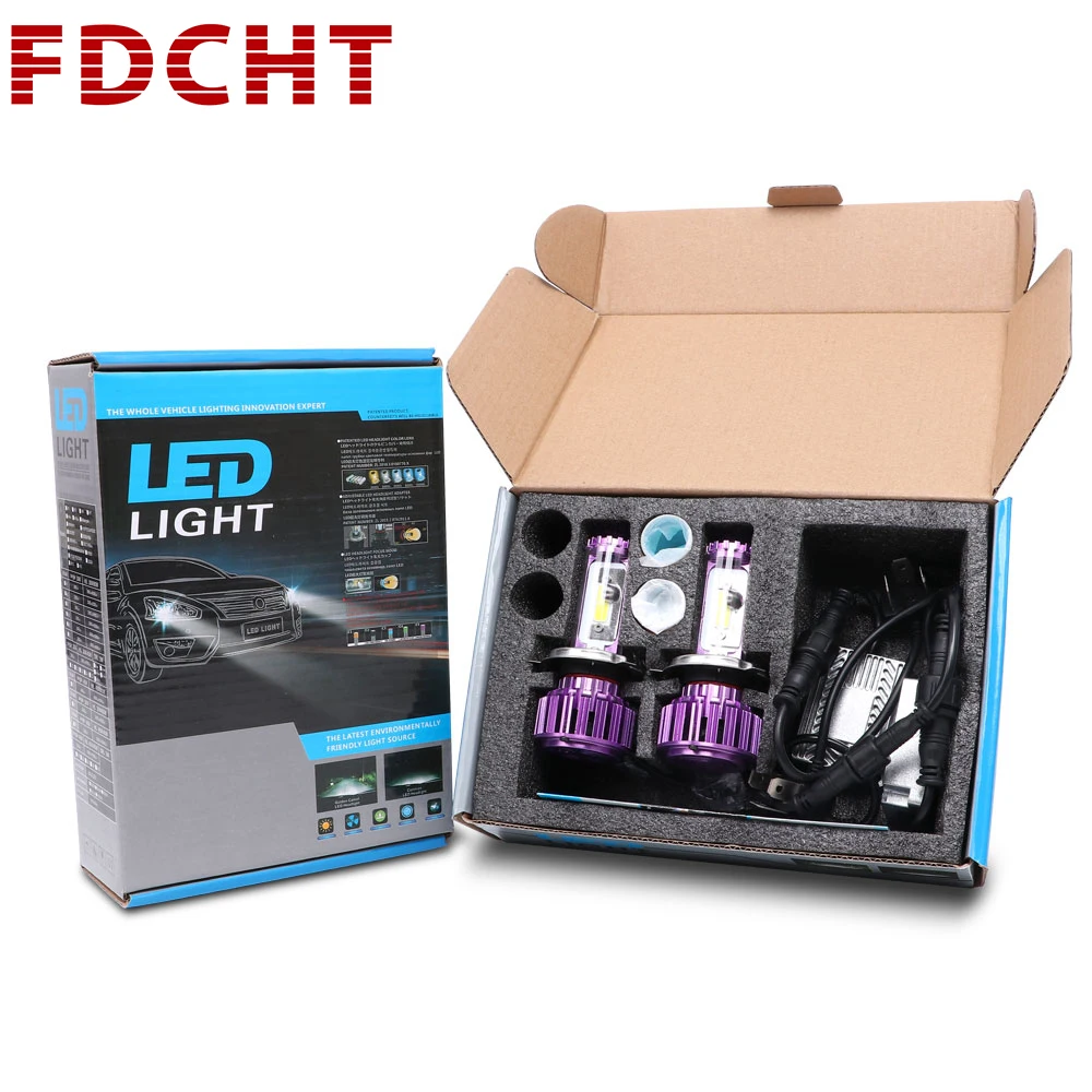 FDCHT светодиодный автомобильный головной светильник h1 h11 led h4 h7 6000k psx24w h15 h27 d1s d2s d4s 24v