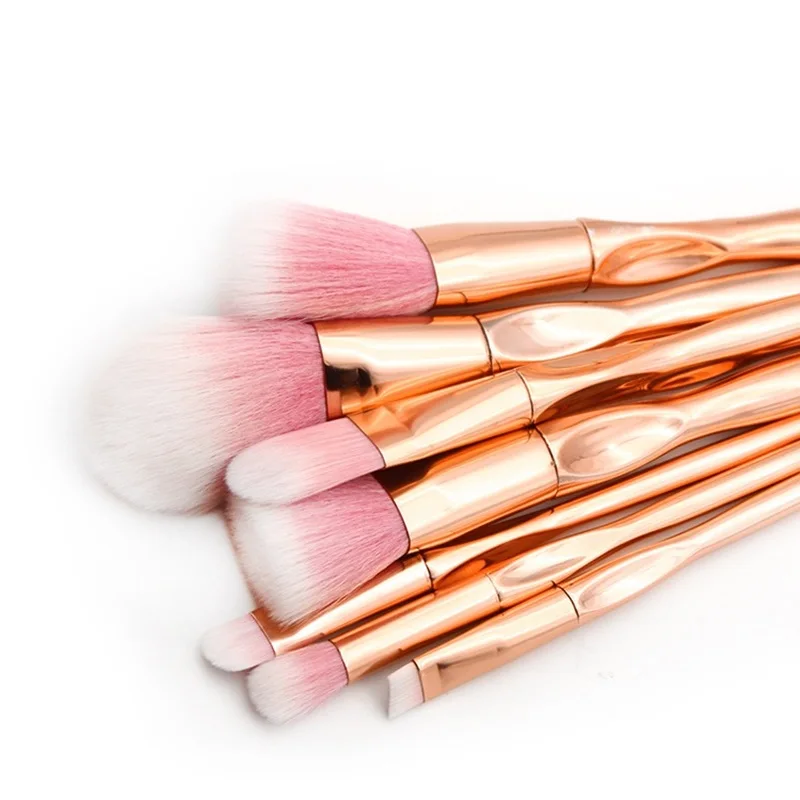 4/8 шт. набор Золотое сердце Форма розовые волосы кисти для макияжа косметический