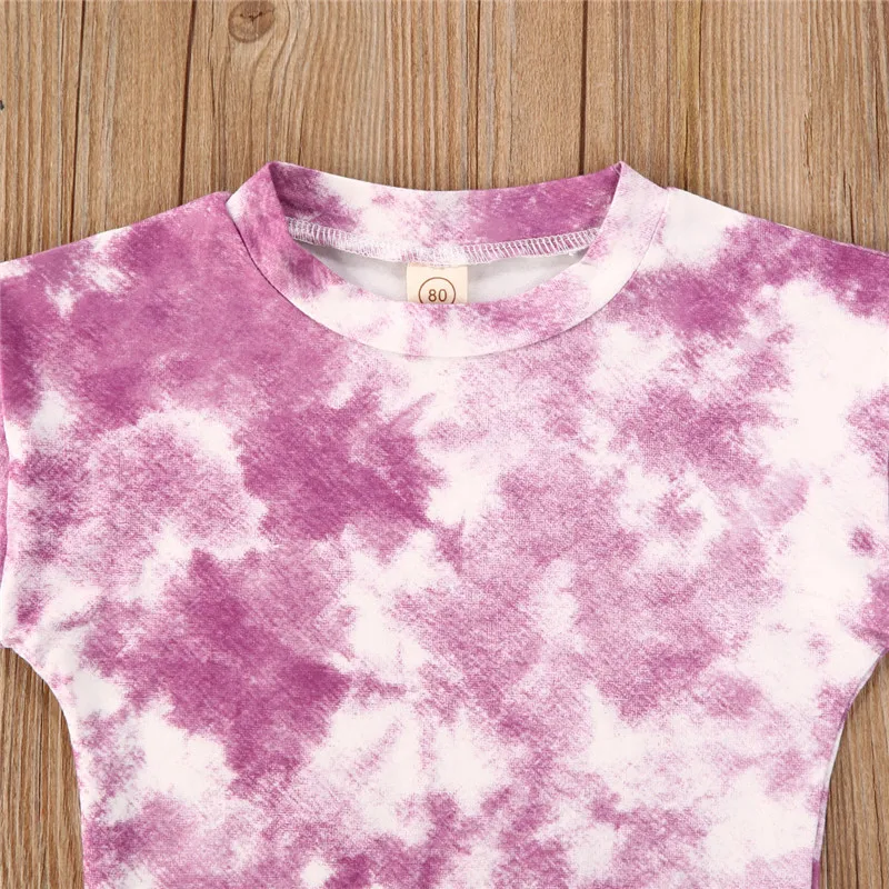2020 брендовые комплекты одежды с принтом Tie-dye для маленьких мальчиков летние