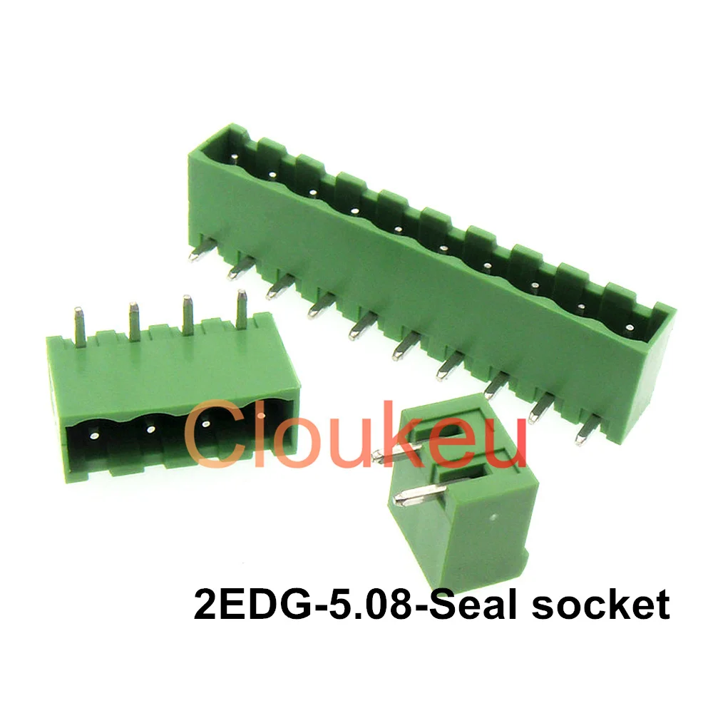 2EDG-5.08 6Pin Straight/Bend Plug Socket Connecting terminal Green Connector 5.08mm 2EDGK/V/R/C 6p | Обустройство дома