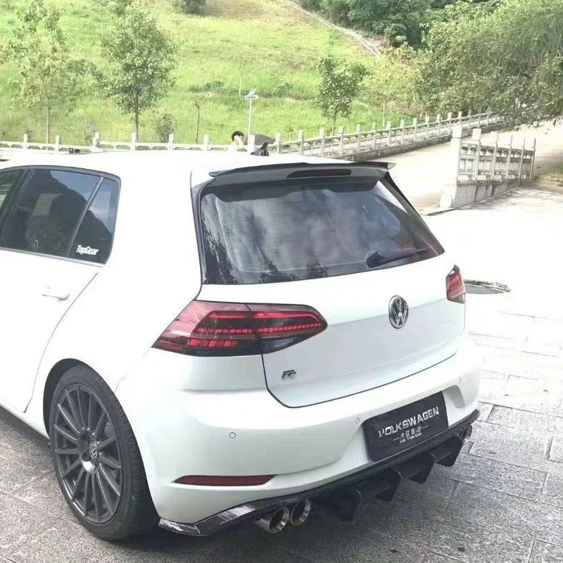 Задний диффузор для губ отделочный спойлер Volkswagen VW Golf VII MK7 7 5 GTI R ABS плавники в