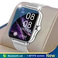 gejian smart watch men women bluetooth call smartwatch ecg fitness tracker waterproof 1 69 inch touch screen for android ios