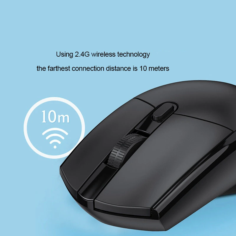 Мышь Lenovo M102 проводная/беспроводная с дистанцией передачи 10 метров, оптическим двигателем 1600DPI и беспроводной технологией 2.4G для Windows 10 7 ON.