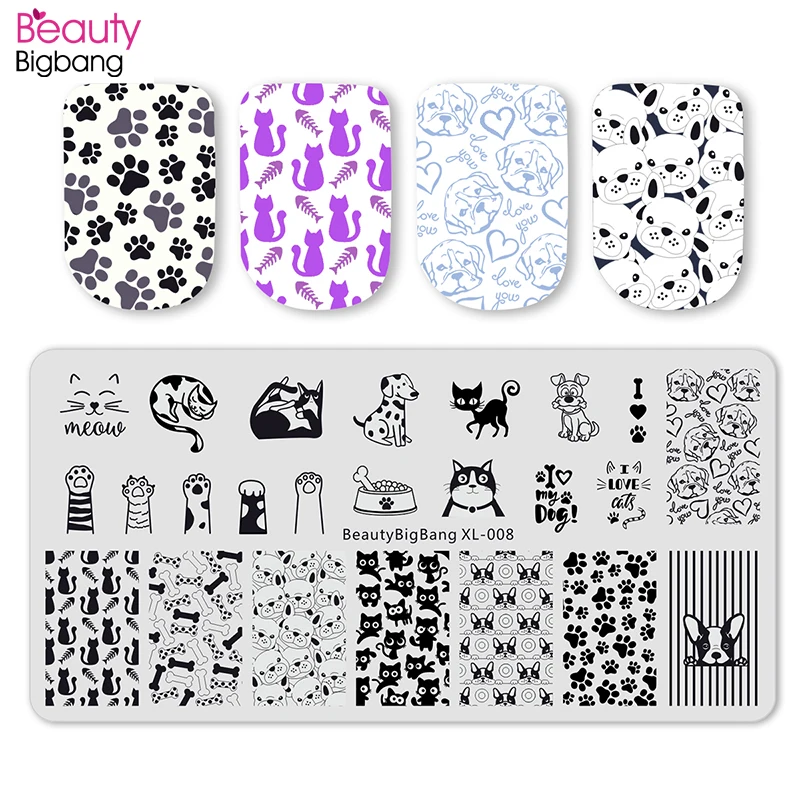 Пластина для штамповки ногтей BeautyBigBang, Ретро стиль, цветочный лист, нержавеющая сталь, аксессуары для дизайна ногтей, шаблон, штамп для ногтей, пластины