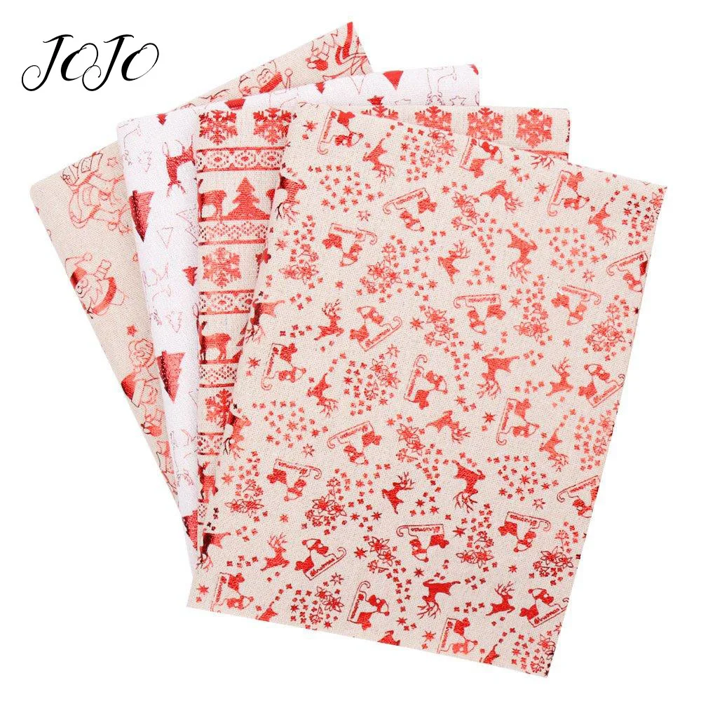 Банты JOJO 45*145 см 1 шт. Рождественская Бронзирующая конопляная ткань для рукоделия