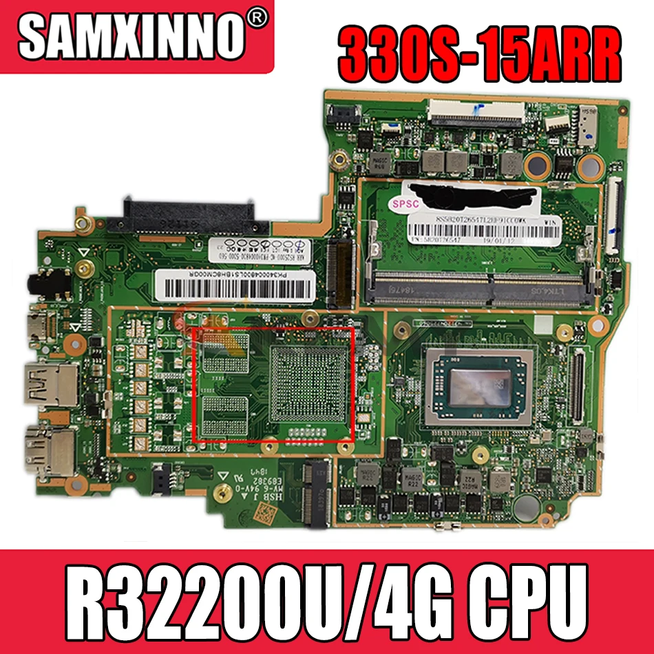 

For lenovo 330S-15ARR motherboard mainboard 81FB 81JQ 5B20R27416 5B20R27421 431204726060 431204725060 CPU:R32200U/4G100% test