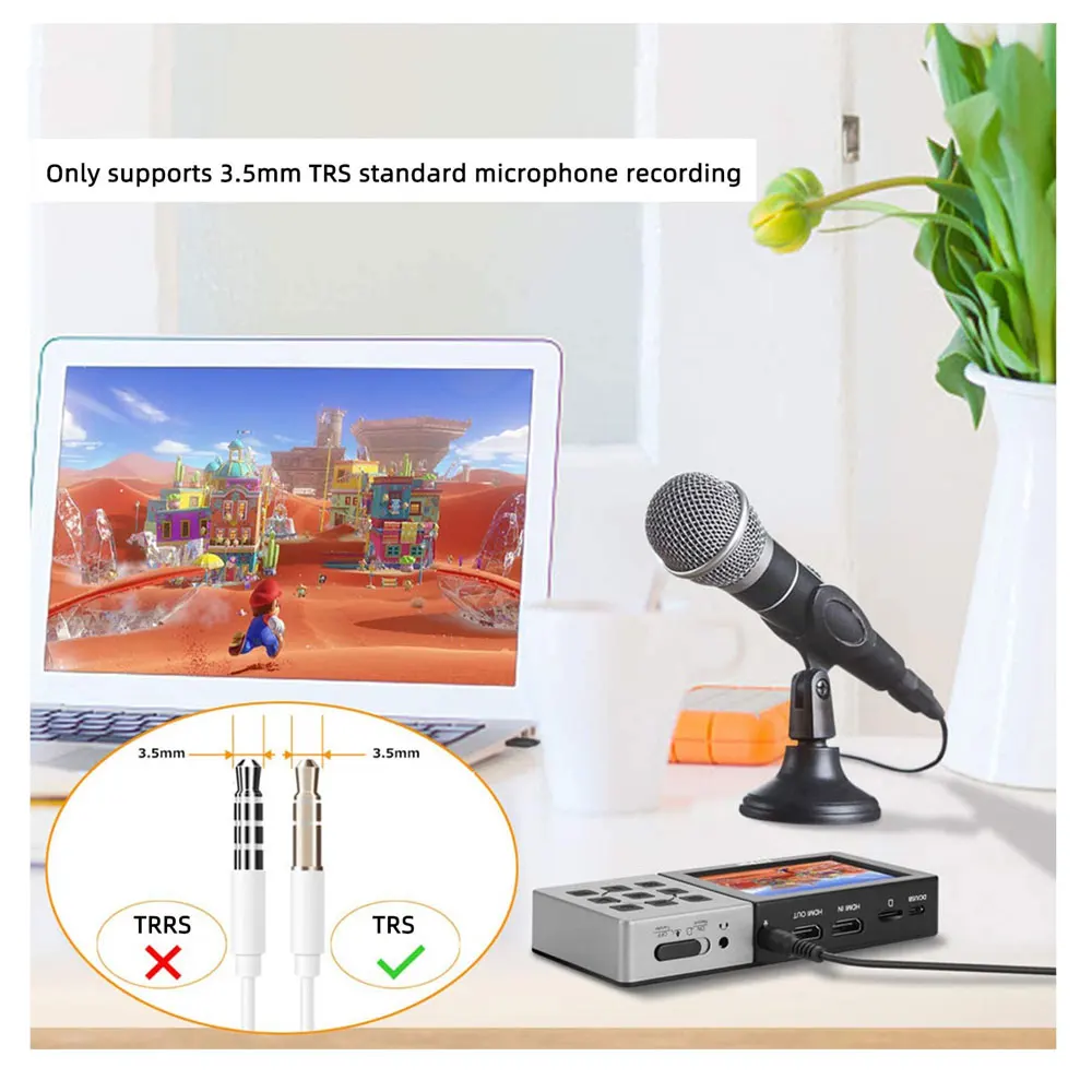Ezcap273 HDMI Game capture 1080P60fps на Micro SD карту непосредственно с четким 3 5 &quotцветным экраном