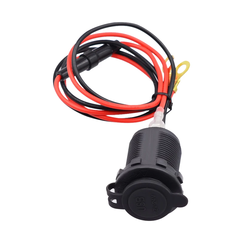 

USB-разъем для прикуривателя автомобиля, мотоцикла, 12/24 в