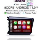 Автомагнитола Carplay 2DIN Android 11,0 для Honda Civic 2012, 2013, 2014, 2015, GPS, мультимедийный плеер, 4G, LTE, навигация, головное устройство, аудио