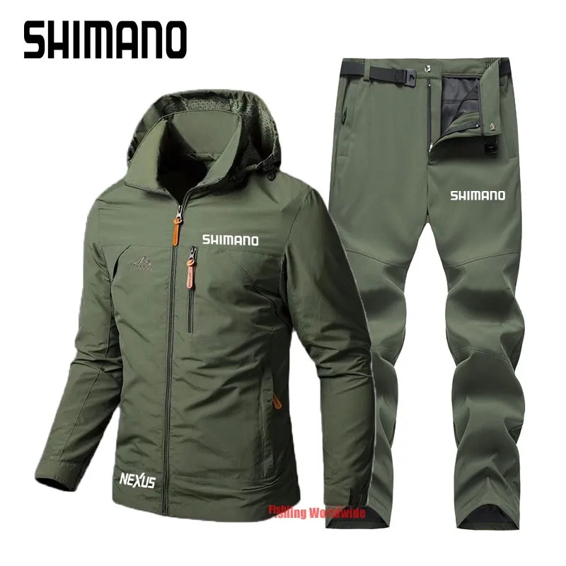 

Новинка 2022, Осенние рыболовные куртки Shimano, дышащая водонепроницаемая рыболовная одежда, Военная Тактическая рыболовная одежда с капюшоном...