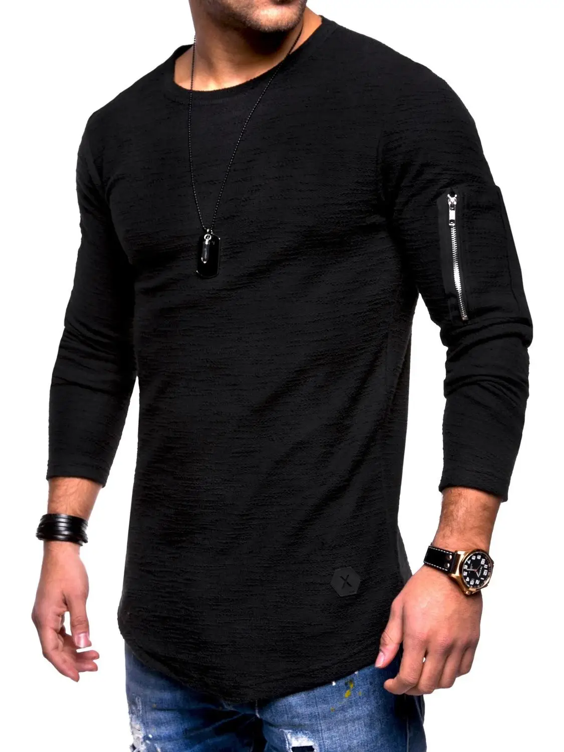 

10646-Men's round neck T-shirt clothes