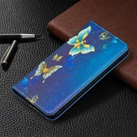 card slots case cover fashion painted flip wallet with pu leather case for iphone 12 11 pro xs max mini x xr 8 7 plus se 2020