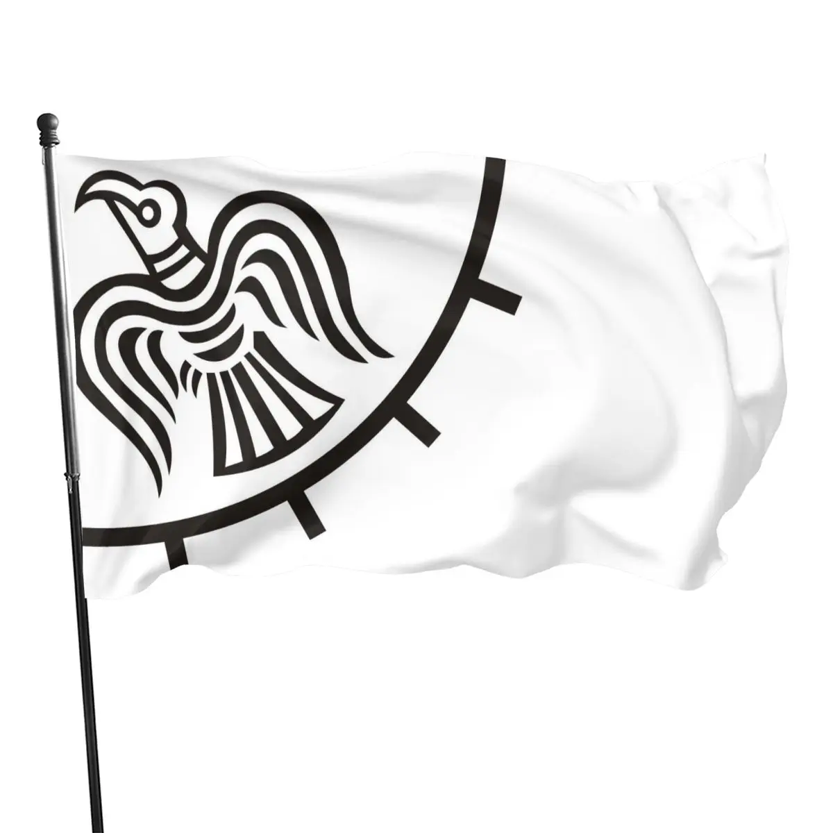 Наружный флаг для украшения баннер 90x150 см Ворон викингов на заказ | Флаги