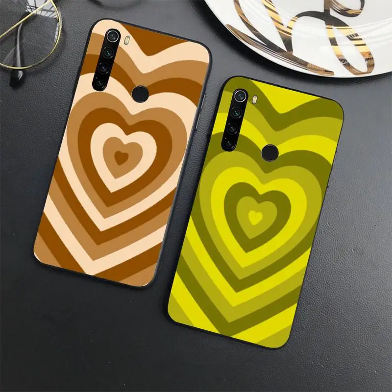 

Latte Love Coffee Heart pattern Phone Case For Xiaomi Redmi note 7 8 9 11 t s 10 A pro lite funda shell coque cover