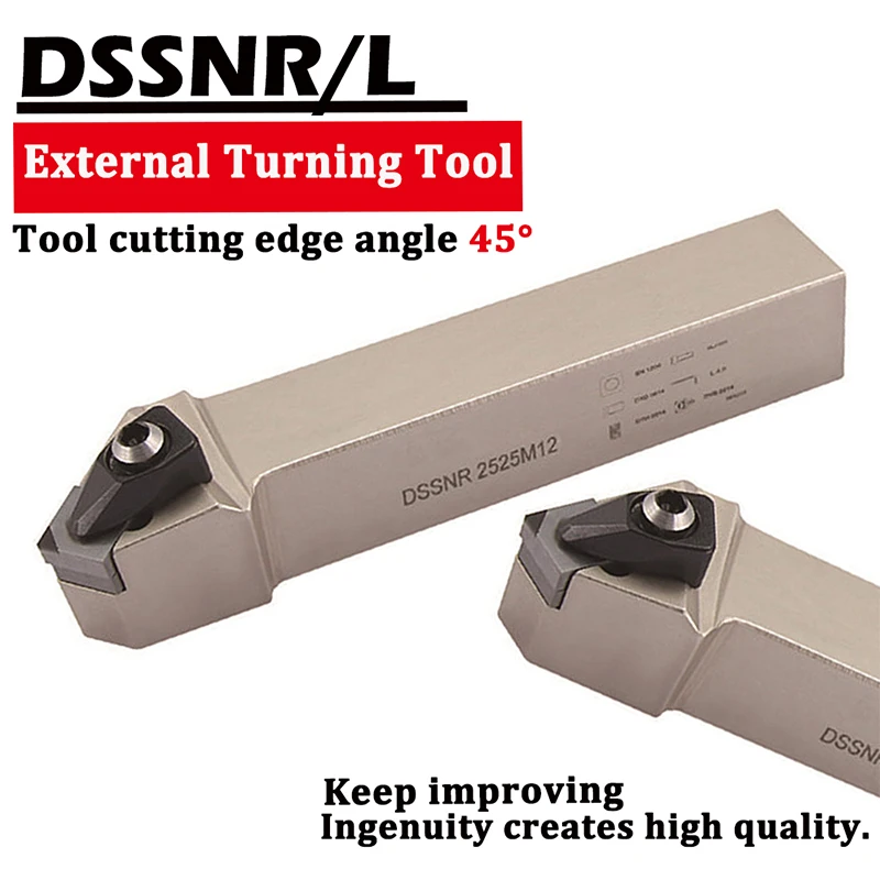 

1PCS DSSNR DSSNL 2020K12 2525M12 Lathe Cutter External Turning Tool Holder Lathe Tool Holder DSSNR2020K12 CNC Lathe Tools