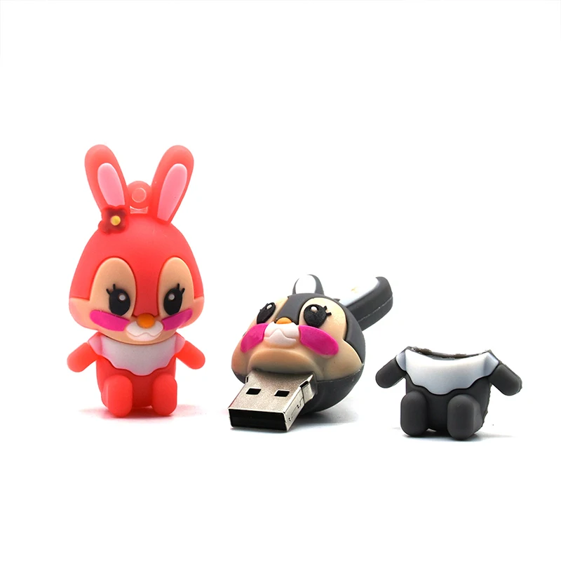 Usb флеш накопитель в виде кролика 128/64/32/16/8/4/256 ГБ|USB флэш-накопители| |